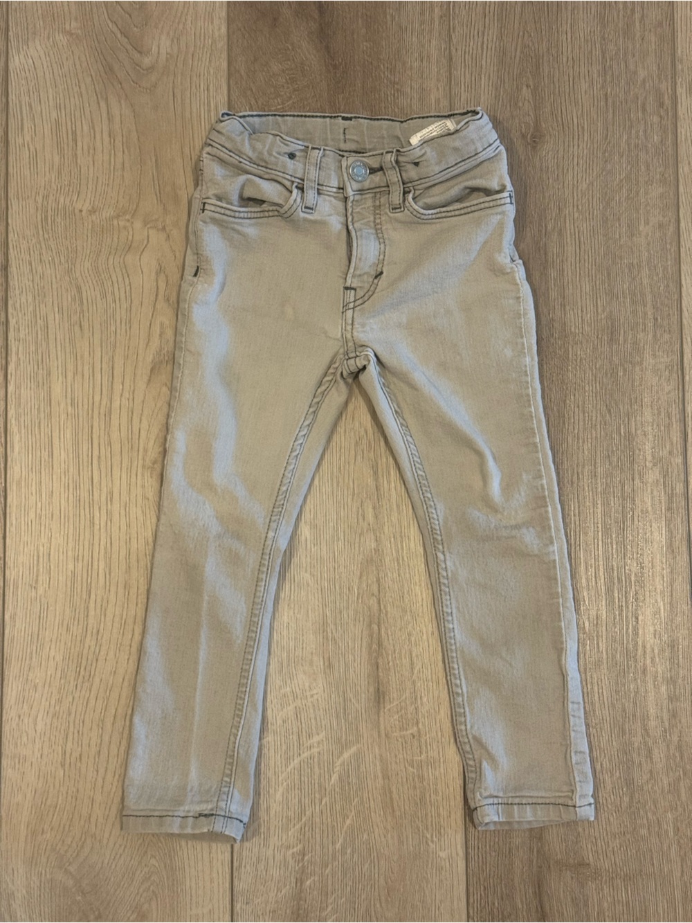 H&M Adjustable Waist Skinny Jeans in Light Blue-Gray